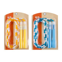 晨光跳绳两根装耐磨柔软花样竹节款AST97429(颜色随机)