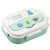 MAXCOOK美厨保温饭盒1.6L内置餐具可微波怪兽蓝MCFT7635