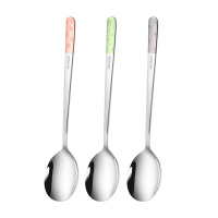 MAXCOOK美厨勺子3件套不锈钢和风分色圆勺MCGC7308