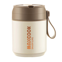 美厨汤杯304不锈钢自带吸管开盖即饮MCB0399