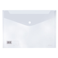 晨光文件袋A4*10个装多重收纳透明按扣款白色ADM929H6I