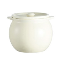 美厨猪油罐700ml陶瓷釉下彩耐高温双耳设计奶白色MCPJ9875