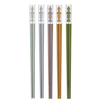 MAXCOOK美厨筷子5双装耐高温易清洗山水系列MCK3716