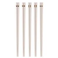 MAXCOOK美厨筷子5双装耐高温防滑奶白色MCK4874