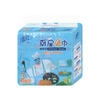 清风厨房纸巾2层76张*3包蓬厚触感清洁效果好B812K1-3