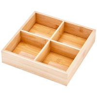 尚烤佳托盘4宫格竹木材质精致分格不易串味光滑不扎手SKJ-558