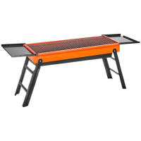 尚烤佳烧烤炉套装免安装独立炭槽全覆盖加密烤网墨橙系列SKJ-494