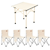 尚烤佳折叠桌椅5件套侧边收纳悦风系列SKJ-465(款式随机)