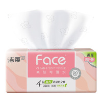 洁柔抽纸4层*80抽*10包湿水强韧PR285-20E包-10(包装随机)