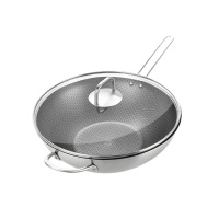 双立人炒锅32cm蜂窝纹理耐刮耐磨清洁省力方便1021586