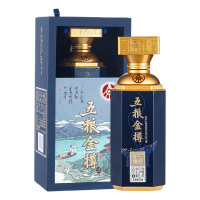 五粮液白酒500ml52度浓香型蓝樽金樽款1276008