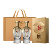 五粮液白酒500mL*2瓶浓香型52度金碧辉煌鎏金版985907