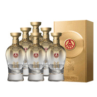 五粮液白酒500mL*6瓶浓香型52度金碧辉煌鎏金版1036998