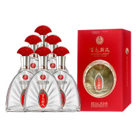 五粮液白酒500mL*6瓶浓香型52度百鸟朝凤中国红系列702223