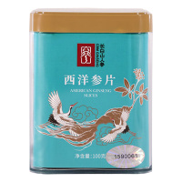 长白山人参西洋参片皂苷丰富均匀原切大片参味浓郁罐装100g