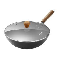 张小泉炒锅30cm轻烟少油不易粘耐磨有盖C32710200
