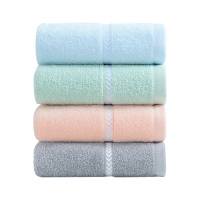 洁丽雅毛巾4条装纯棉吸水甄选棉抗菌透气不易掉毛W2728