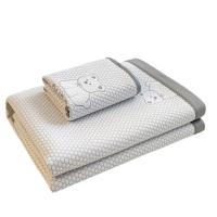 洁丽雅凉席冰丝透气不闷汗无毛刺丝滑亲肤包边精致暴力熊夏凉席