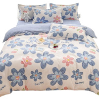 洁丽雅四件套丰硕年华简约轻奢丝滑干爽JF-240019