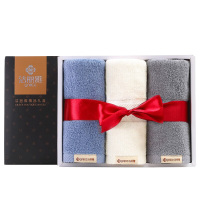 洁丽雅毛巾3条细腻柔软亲肤礼盒套装W0355(颜色随机)