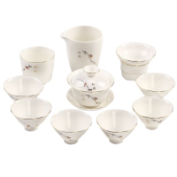 五拾缘茶具礼盒釉色均匀握持舒适盖碗套组WSY-20C09