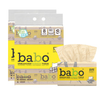 斑布抽纸90抽*8包*2提四层6D压花系列BKTR90E8-T-2