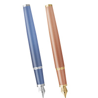 派克钢笔IM金恬静蓝白夹色彩哲学系列墨水笔(颜色随机)