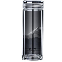 水宜生玻璃杯520ml大容量双层防烫密封防漏泡茶杯G705