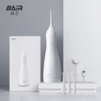 拜尔(BAIR) 电动冲牙器300ml 家用便携式口腔洗牙器水牙线冲洗洁牙器男牙套清洗 M5白色 3个喷嘴+ 磁吸充电器