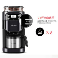 摩飞(Morphyrichards)咖啡机全自动磨豆家用办公非胶囊咖啡机双层保温咖啡壶 MR1028 豆粉两用