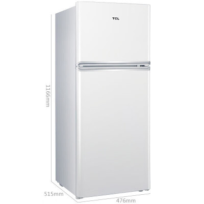 TCL120L容量冰箱 轻便小冰箱 LED照明 冰箱小型便捷 商用 两门直冷冰箱 BCD-120C珍珠白