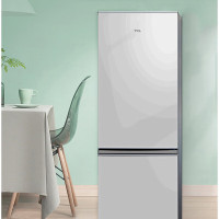 TCL BCD-186C 186升双门小型冰箱 迷你电冰箱 BCD-186C闪白银 一体成型箱体