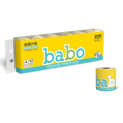 斑布(Babo) Classic经典系列卫生卷纸有芯有膜165G*12卷