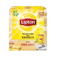 立顿Lipton 红茶叶 奶茶原料 黄牌精选经典 办公室下午茶 袋泡茶包 2g*100