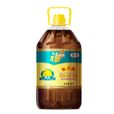 福临门低芥酸菜籽油5L 纯正非转基因