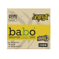 斑布(BABO)抽纸 水复合压花系列 4层90抽面巾纸抽纸20包 量贩装(DBWR90F20)*2组