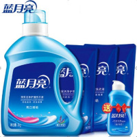 蓝月亮亮白增艳洗衣液5件装(2kg/瓶+500g*3袋+白兰旅行装80g/瓶)共3.08kg