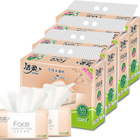 洁柔抽纸24包 纸面巾(Face粉软抽120抽3层6包装*4提(PR078-06)