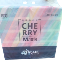 瑾竹樱桃小纸系列380张面巾(76抽*5层)/包*10包/提