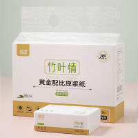 蓝漂原生竹浆抽纸纸巾 344张 4层 86抽*18包