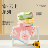 洁玉色织小熊童巾LY5011T 3条 颜色随机发货