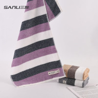三利丽雅简约条纹毛巾SY1005F 2条 颜色随机发货