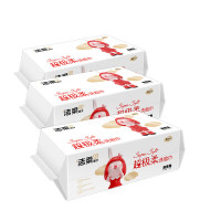 洁柔面子牌超级柔洗脸巾80抽(UR002-01)*3包
