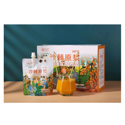 惠居尚品 新疆聊小天NFC沙棘原浆果汁家庭装300ml*6袋/盒