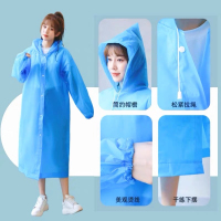 3Meva雨衣连体加厚成人男女通用户外旅游骑行便携雨披(蓝色)