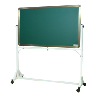 得力 教学绿板办公室会议培训大白板 绿色展板带轮移动支架式黑板白板套装 (2.4米×1.2米)