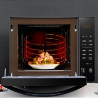格兰仕 微波炉烤箱一体机 下拉门家用23L.900W功率变频微波智能电脑操控菜单 R6TM