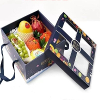 渔礼记 精选水果礼盒5斤装(火龙果、苹果、香蕉、橙子、芒果、蓝莓、葡萄、龙眼、梨、车厘子等当季水果)品类不低于5种