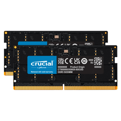 Crucial英睿达 96GB(48GB×2)套装 DDR5 5600频率 笔记本内存条 美光原厂颗粒