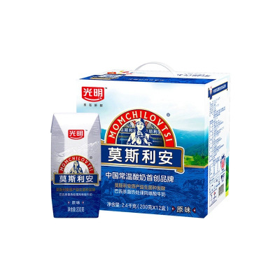 光明莫斯利安 常温酸奶(原味)200g*12盒*2箱